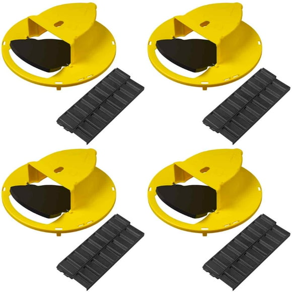 Mouse Traps Bucket Lid, 4 Pack Mouse Trap Bucket Lid For 5 Gallon Bucket, Multi-Catch, Auto Reset, Reusable Rat Trap Lid For Indoor Outdoor Chicken Coop Barn Garage