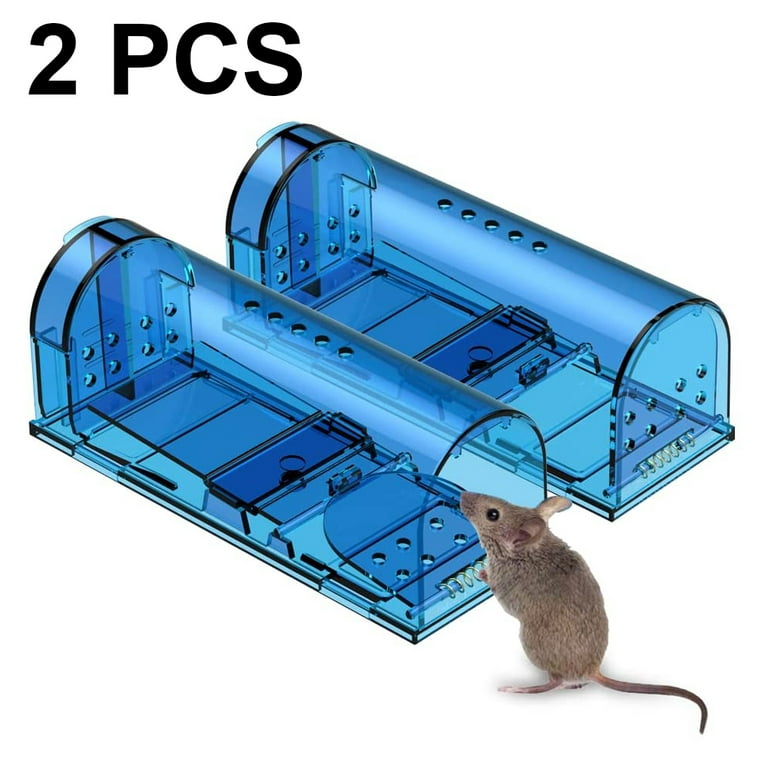 Mouse Traps Indoor for Home, Live Mouse Traps No Kill, Reusable Mice Small  Rat Trap Catcher for House & Outdoors,Blue 