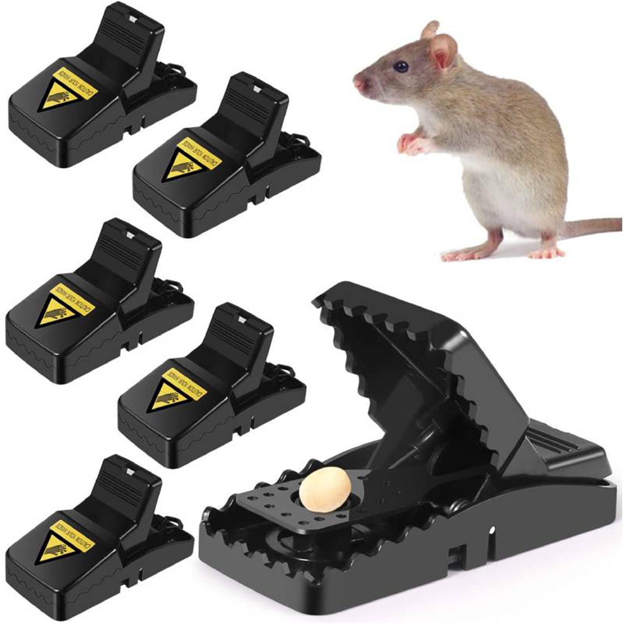  SZHLUX 4 Pack Mouse Traps, Mouse Traps Indoor for Home, Small Mice  Trap and Reusable Mouse Trap (Large), Black : Patio, Lawn & Garden