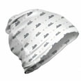 thumbnail image 1 of Mouse Unisex Beanie, Rodents and Mini Hearts, Hiking Outdoors, Dimgray and White, by Ambesonne, 1 of 1