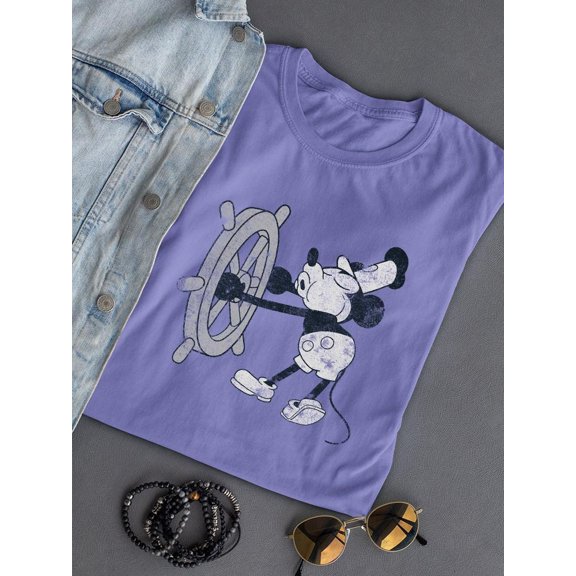 Mouse Whistling T-shirt Color Women's -SmartPrintsInk Designs