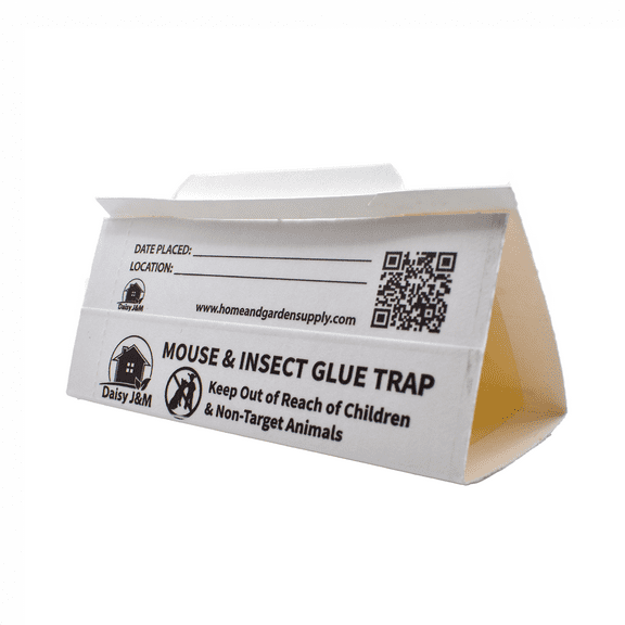 Mouse and Insect Glue Boards - Convenient Non-Toxic Pest Control - 12 Glue Boards by Daisy J&M