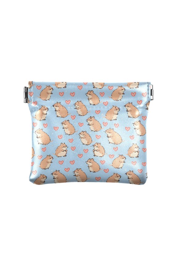Mouse and Love Wallet Small PU Leather Change Pouch Wallet for Women