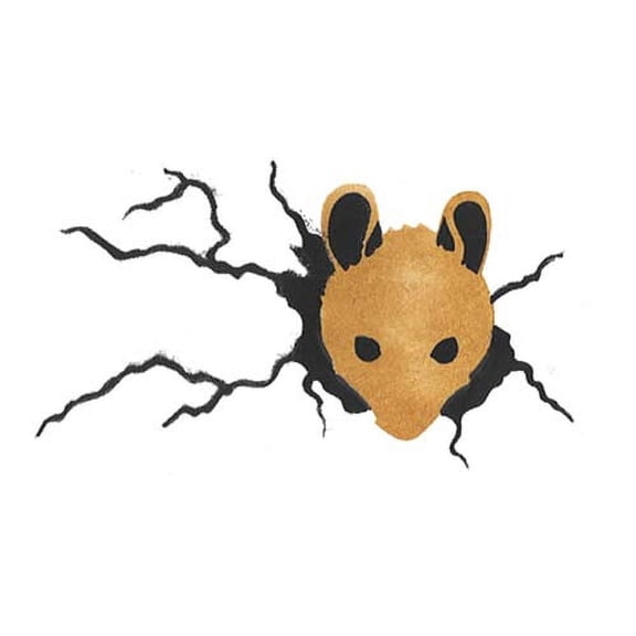 Mouse in Hole Wall Stencil SKU #1399 by Designer Stencils