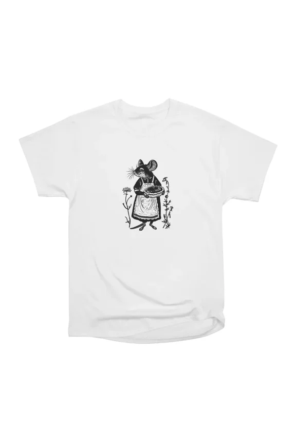 Mouse with Pie T-Shirt Tee Gift For Him Merch For Her Apparel For Friend