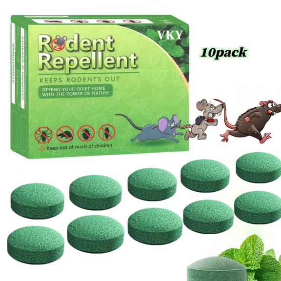 MouseRodentRepellent 10Pack, Peppermint Oil Balls forRodents Outdoor and Indoor Use, Deterrent Rats MiceRepellent for Car,Kitchen