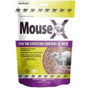 MouseX Rodent Killer Bait Pellets for Rats & Mice   Poison Free, Pet Safe Indoor & Outdoor Use Pellets 8 oz. Bag - 620200-6D
