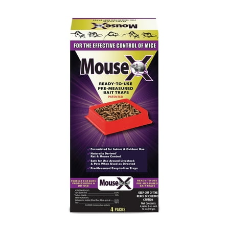MouseX Ready Trays - Kills All Species of Rats and Mice- 4pk 620109