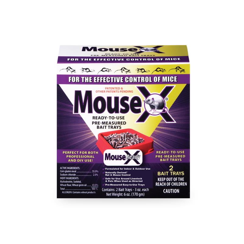MouseX® Ready-to-Use Mouse Killer Bait Trays, 2 Count