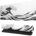 thumbnail image 1 of Mousepad 31.5 x 11.8 inches, Large Gaming Mouse Mat with Non-Slip Base, Extended Anime Mouse pad, Full Keyboard Mat with Stitched Edges for Gaming and Office (Grey), 1 of 6
