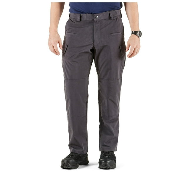 5.11 Work Gear Men's Stryke Pants, Adjustable Waistband, Stretchable Flex-Tac Fabric, Charcoal, 34W x 30L, Style 74369ABR
