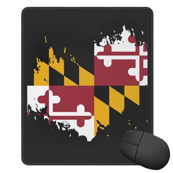 Mousepad Maryland Flag Heart Non-Slip Rubber Base Mouse Mat For Laptop Computer Gaming Office 11.89.85 Inches