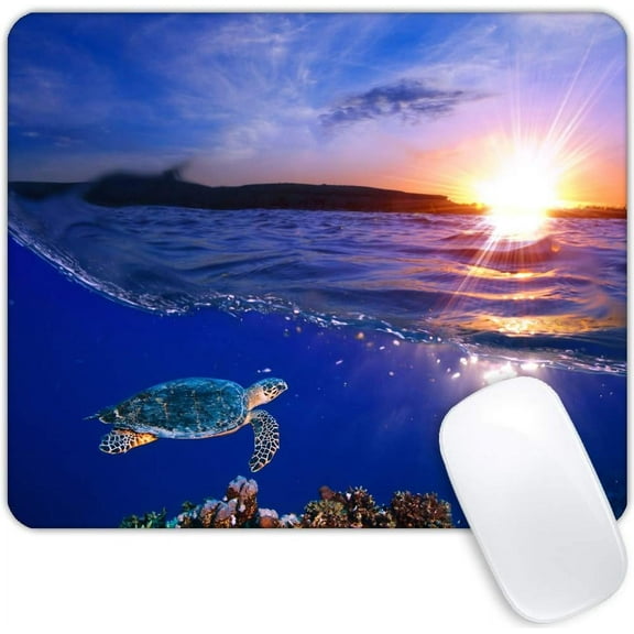 Mousepad Non-Slip Rubber Base Mouse Pads for Computers Laptop Office Desk Accessories Mouse pad (1pc), Sea Turtle