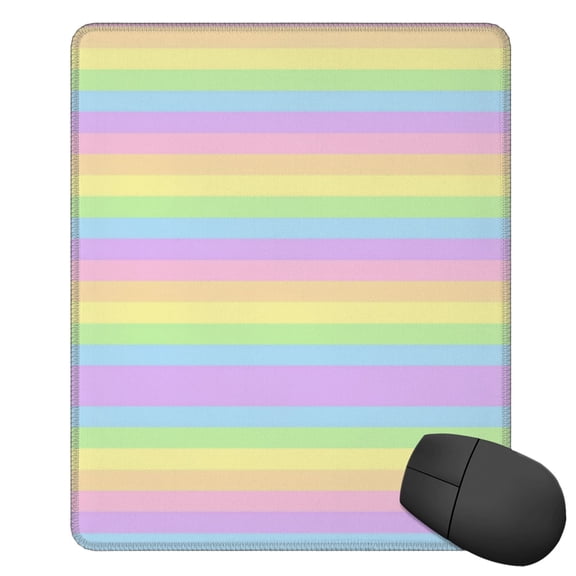 Mousepad Pastel Rainbow Striped Non-Slip Rubber Base Mouse Mat For Laptop Computer Gaming Office 11.89.85 Inches