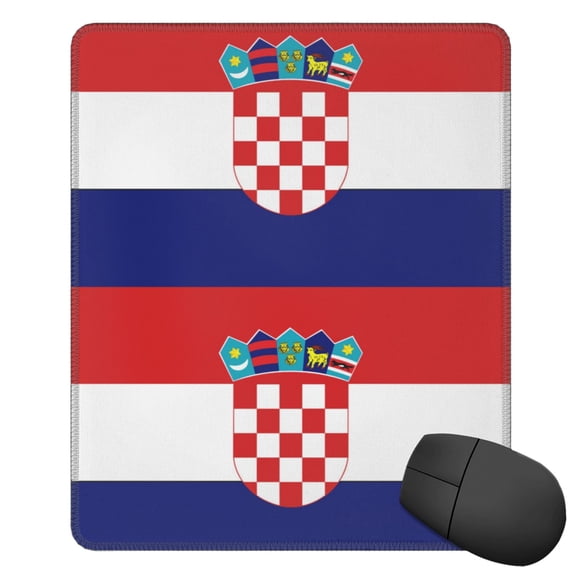 Mousepad Republic-Of-Croatian-Flag Non-Slip Rubber Base Mouse Mat For Laptop Computer Gaming Office 11.89.85 Inches
