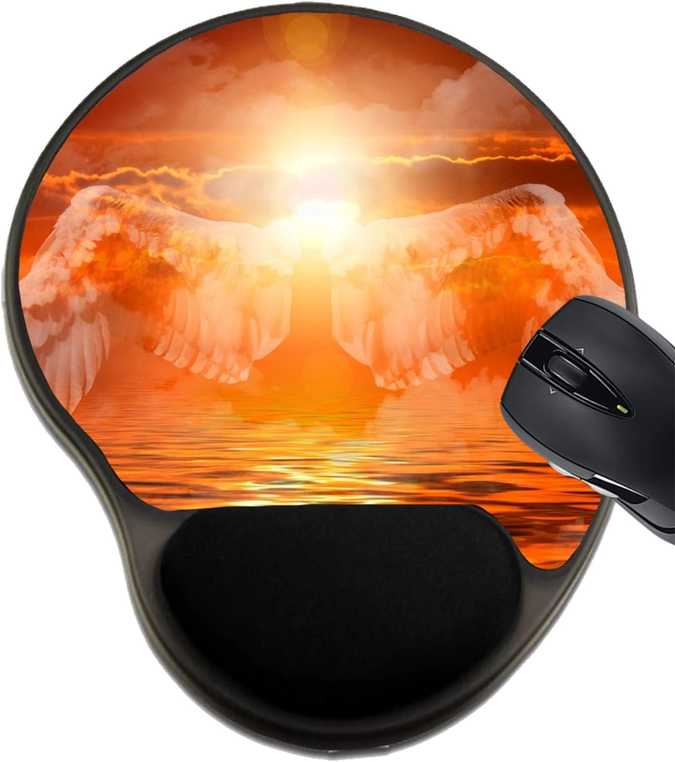 Mousepad Wrist Rest Protected Mouse Padsmat With Wrist Support Design For Sunset Sky Sun Light 3982