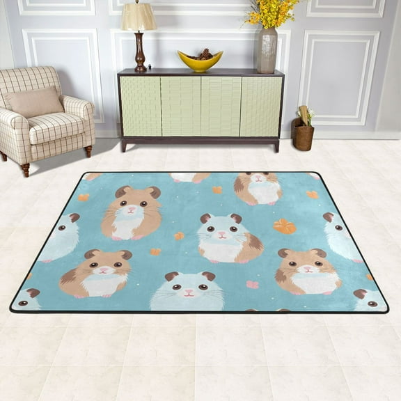 Mouses Cartoon Cute Area Floor Mats Soft Large Nursery Rugs Non-Slip Foam Carpets Living Room Doormat for Bedroom Dinning Decor 36" x 24"