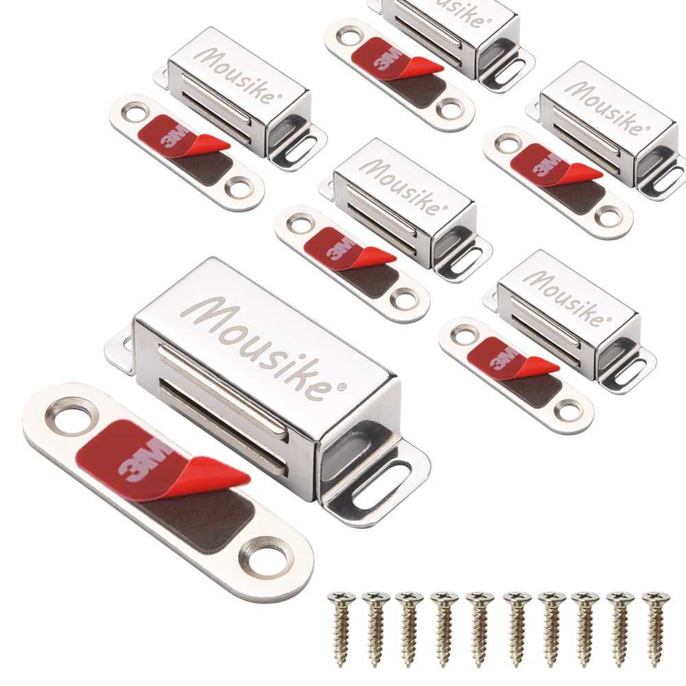 20-Pack Magnetic Cabinet Door Catches - Mhhtfdeal Silent Closures For Cupboards, Wardrobes & Drawers (Brown)