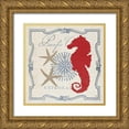 thumbnail image 1 of Mousseau, Studio 12x12 Gold Ornate Wood Framed with Double Matting Museum Art Print Titled - Pacific Seahorse, 1 of 4