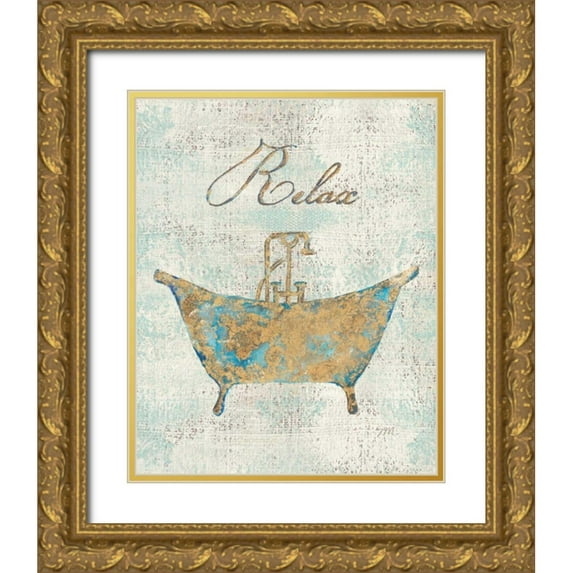 Mousseau, Studio 12x14 Gold Ornate Wood Framed with Double Matting Museum Art Print Titled - Relax