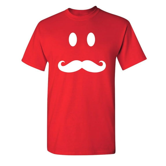 Moustache Smile Men Funny Tees Novelty Sarcastic Humor Graphic TShirt