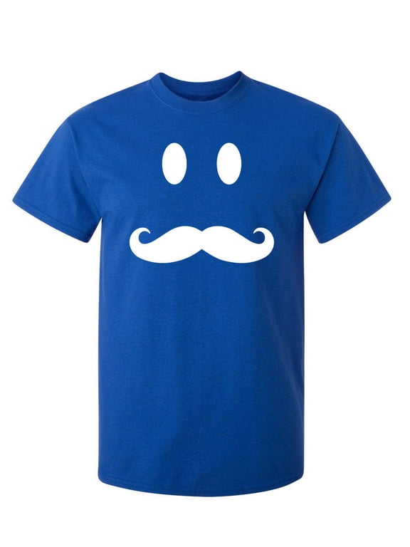 Moustache Smile Sarcastic Humor Graphic Novelty Funny T Shirt