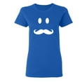thumbnail image 1 of Moustache Smile Sarcastic Novelty Gift Idea Adult Humor Funny Women's Casual Tees, 1 of 3