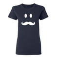 thumbnail image 1 of Moustache Smile Sarcastic Novelty Gift Idea Adult Humor Funny Women's Casual Tees, 1 of 3