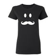 thumbnail image 1 of Moustache Smile Sarcastic Novelty Gift Idea Adult Humor Funny Women's Casual Tees, 1 of 3