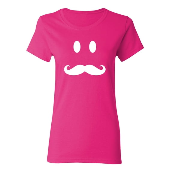 Moustache Smile Sarcastic Novelty Gift Idea Adult Humor Funny Women's Casual Tees
