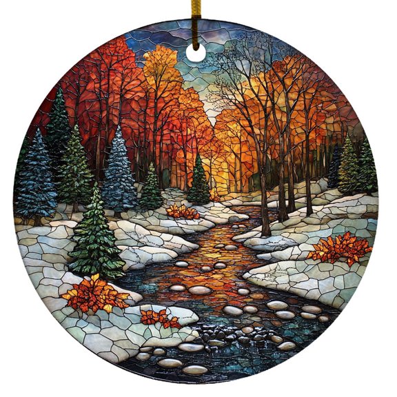 Moutain Landscape Ornament, Christmas 2025 Gift, Hanging Decor & Christmas Tree Decoration, Name & Date, Christmas Ornament 2025, Housewarming Gifts Keepsake