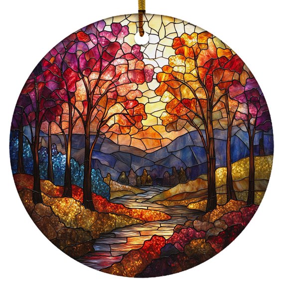 Moutain Landscape Ornament, Christmas 2025 Gift, Hanging Decor & Christmas Tree Decoration, Name & Date, Christmas Ornament 2025, Housewarming Gifts Keepsake