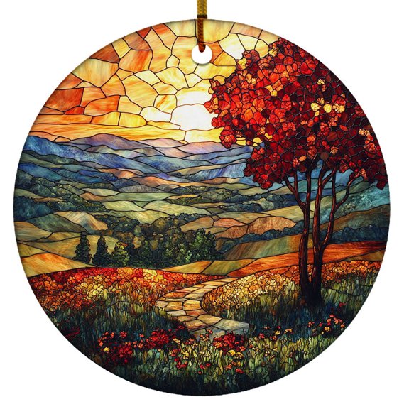 Moutain Landscape Ornament, Christmas 2025 Gift, Hanging Decor & Christmas Tree Decoration, Name & Date, Christmas Ornament 2025, Housewarming Gifts Keepsake