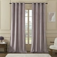 thumbnail image 1 of PHOENIGON Velvet Solid Color Metal Grommets Room Darkening Curtain Panels (Set of 2 ), 1 of 12