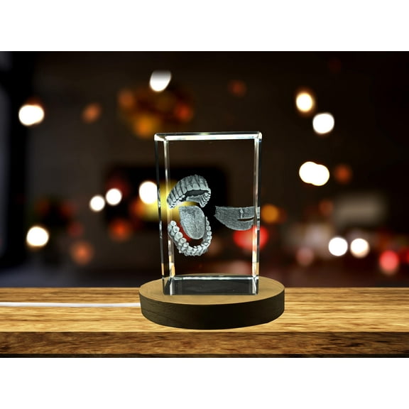 Mouth Art | 3D Engraved Crystal Keepsake | Gift/Decor| Home Decor | Clear | AB Crystal Collection