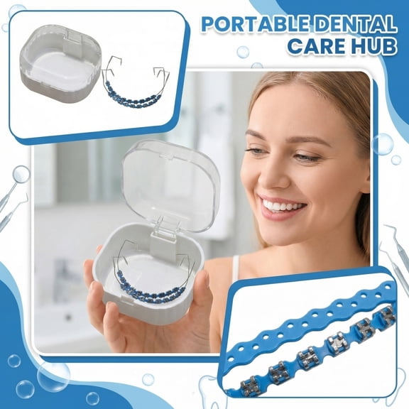Mouth Guard Case, Small Plastic Storage Box, Clear Plastic Storage Containers, Plastic Storage, Orthodontic Retainer Holding, Travel Use, 2X3 In, 2 Pc