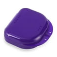 thumbnail image 1 of Mouth Guard Container Case Orthodontic Retainer Carry Case with Vent Holes, Denture Holder Aligner Case Small for Household, Office, Travel - Purple, 1 of 6