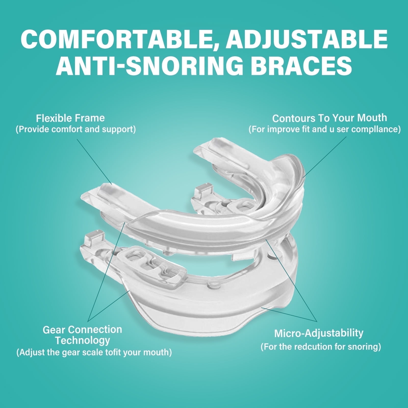 Mouth Guard For Clenching Teeth At Night, Mouth Guard for Grinding Teeth at Night, Anti-Snoring Device