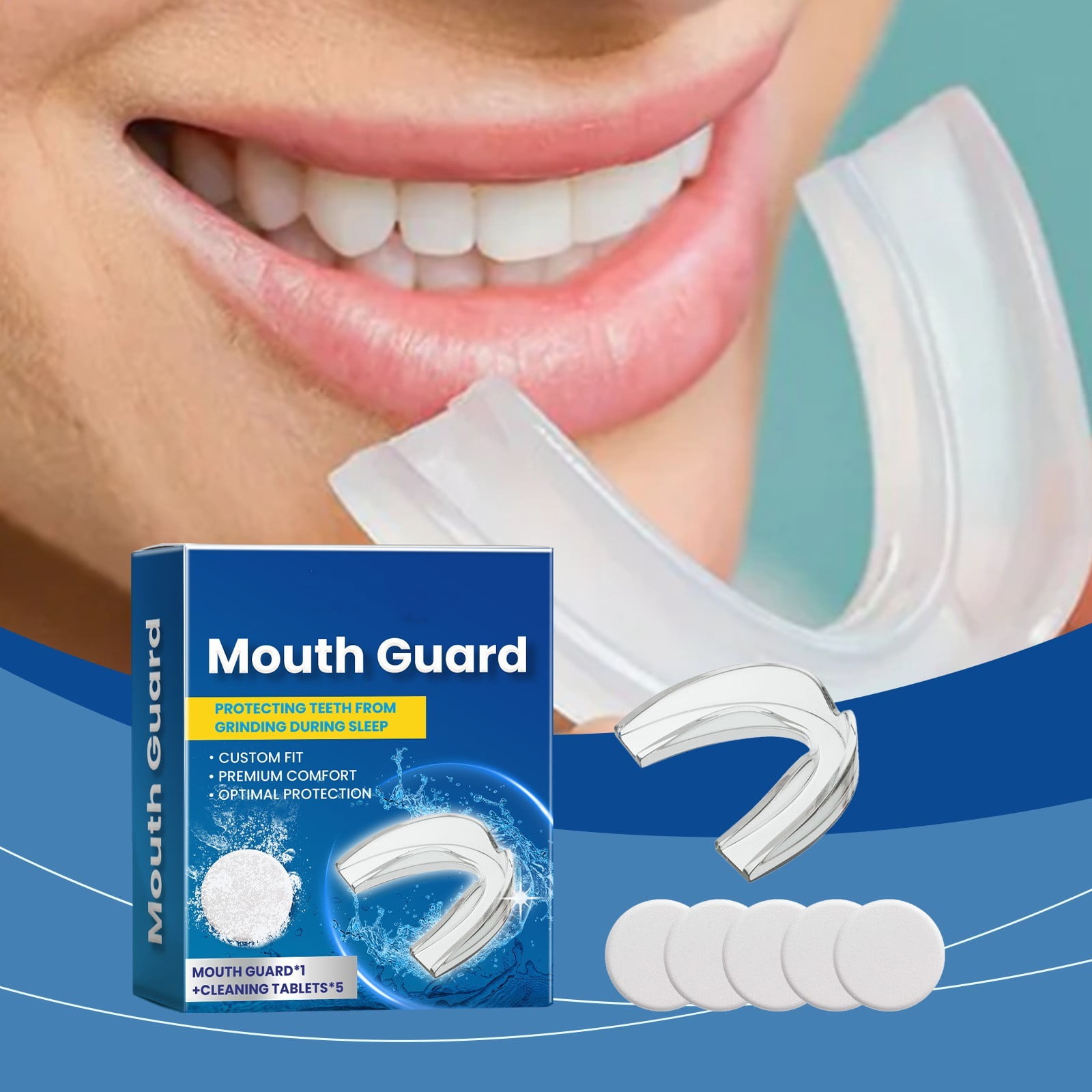 Mouth guard for grinding teeth at night moldable dental guard