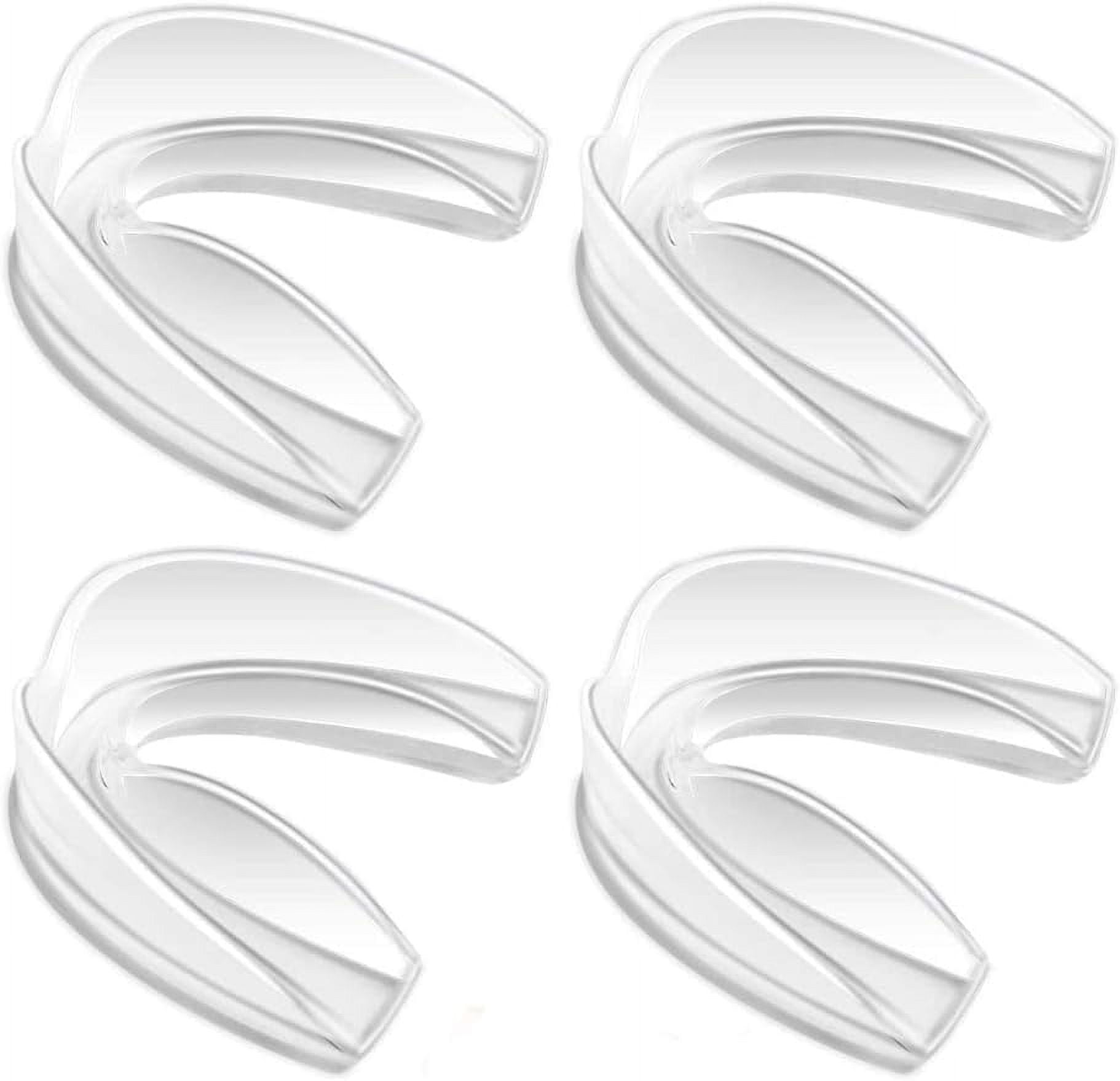 Mouth Guard Sports, 4 Pack Athletic Mouth Guards, Professional Moldable Youth Mouthguard for