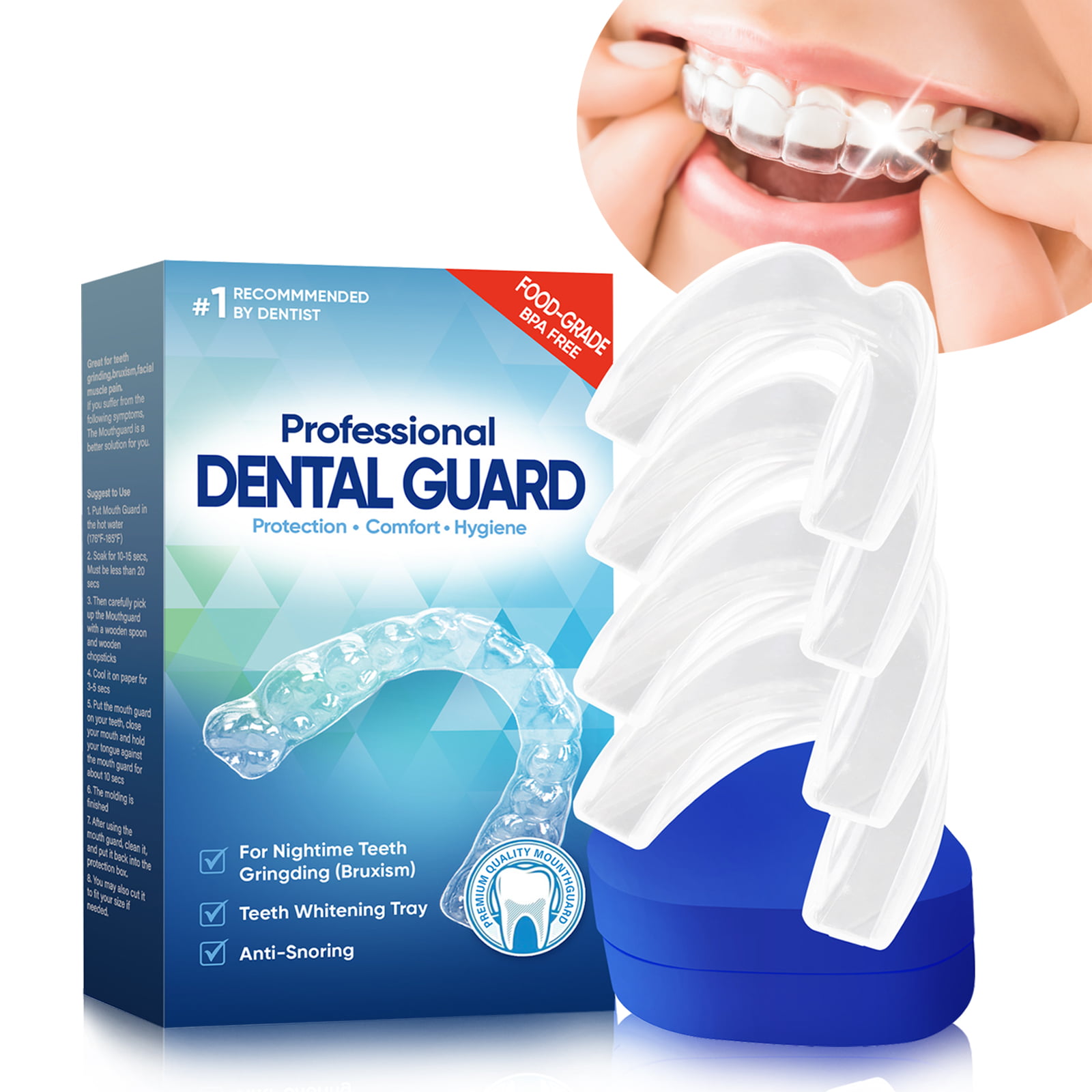 Fairywill Mouth Guard for Grinding Teeth, Night Guards for Teeth ...