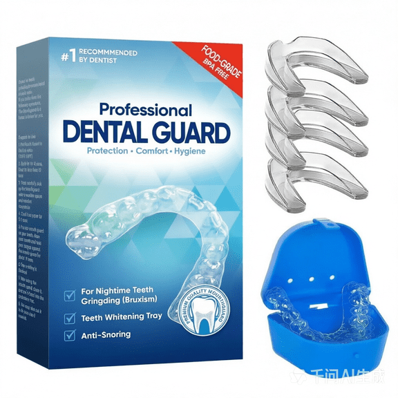 Mouth Guard for Grinding Teeth at Night, Professional Night Guards for Teeth Grinding with Hygiene Case(4Piece Set/2Sizes)
