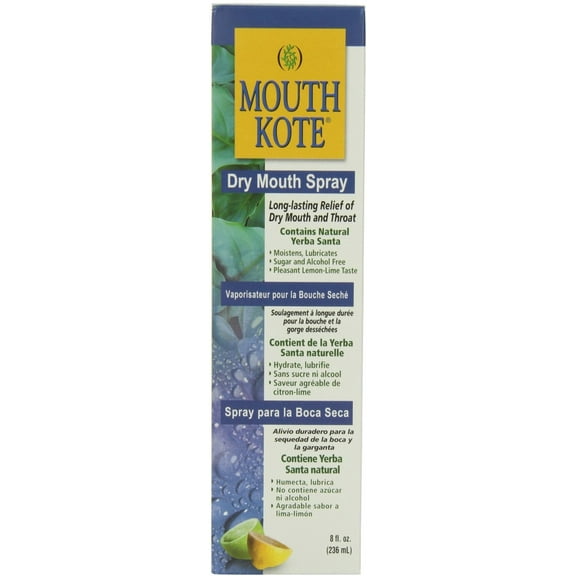 Mouth Kote Dry Mouth Spray, Oral Moisturizer with Yerba Santa 8 oz (Pack of 3)
