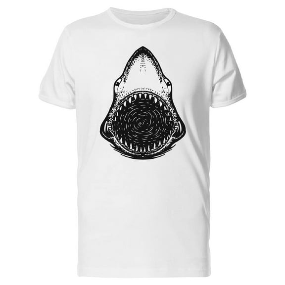 Mouth Open Shark T-Shirt Men -Image by Shutterstock, Male XX-Large