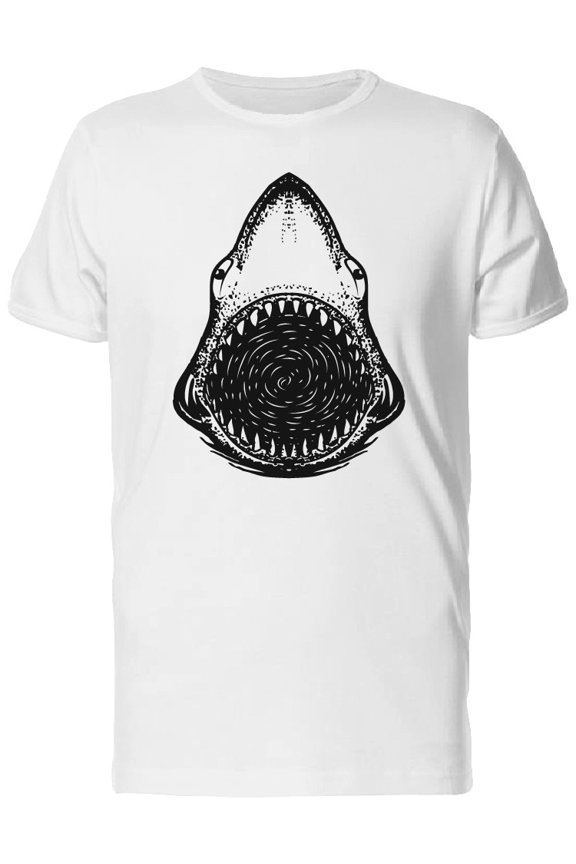 Mouth Open Shark T-Shirt Men -Image by Shutterstock, Male XX-Large