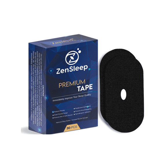 Mouth Tape, Hypoallergenic, Strong Hold, Premium Cotton Medical Grade- 9 * 5cm, 30 Pieces.