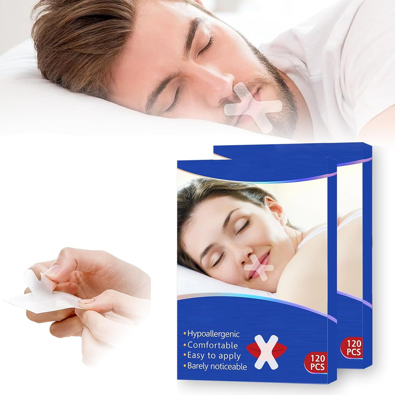 Mouth Tape for Sleeping,DrugFree Snore Strips, Nasal Strips for snoring