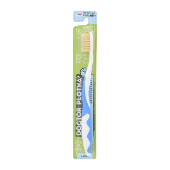 Mouth Watchers Adult Manual Toothbrush Blue 1 ea (Pack of 6)