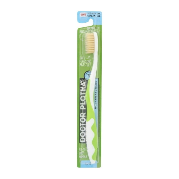 Mouth Watchers Adult Manual Toothbrush Green 1 ea (Pack of 6)