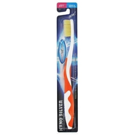 Mouth Watchers Nano Silver Toothbrush, Adult orange - 1 ea